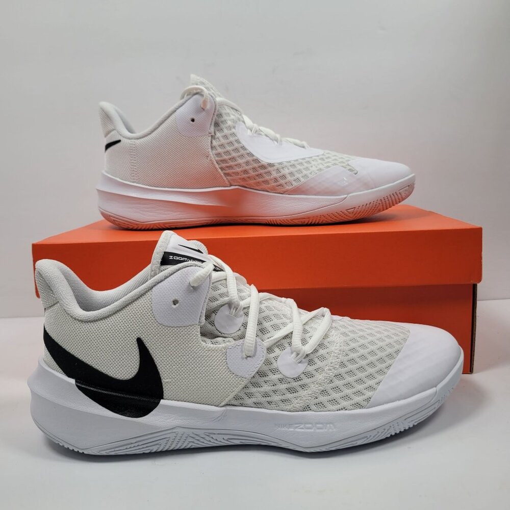 Nike Zoom Hyperspeed Court Men's White Black Shoes CI2964-100 US Size 9.5 NWB